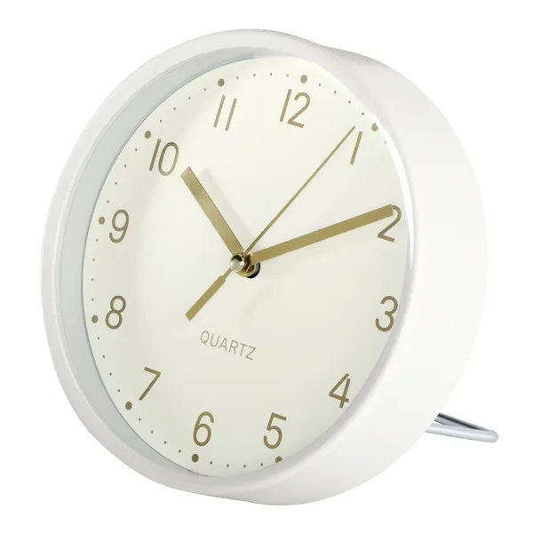 Desk clock Golden Hama quiet white