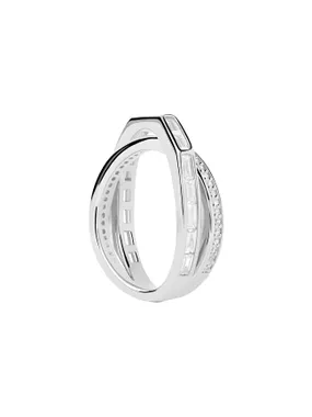 Olivia Essentials Sparkling Silver Ring with Cubic Zirconia AN02-A10