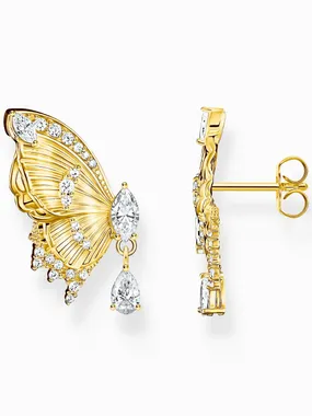 Thomas Sabo H2328-414-14 ear studs butterfly with stones gold plated Ladies