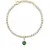 Gold-plated steel bracelet with green heart Love LPS05ASD28