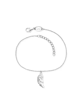 Silver bracelet with an angel wing ERB-FLYWING-H