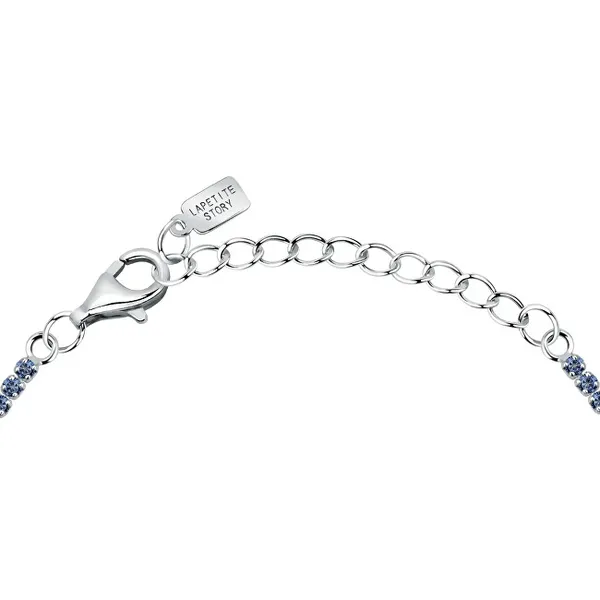 Silver tennis bracelet with blue zircons Silver LPS05AWV33