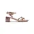 Gold women's high-heeled sandals by Sergio Leone