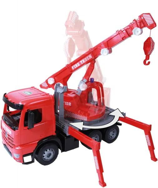 Lena Fire Crane truck 70 cm single brown cart