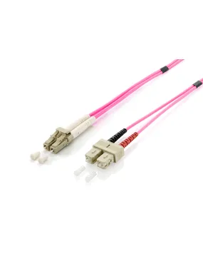 Equip LC/SC Fiber Optic Patch Cable, OM4, 15m