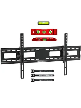 Maclean MC-422 TV sienas stiprinājums lieljaudas 43"-100" max VESA 800x400 120kg noliecams +/-15° kronšteina turētāja pakaramais ar līmeņrādiem piederumiem