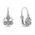 Sparkling Silver Flower Earrings for Girls EA189W