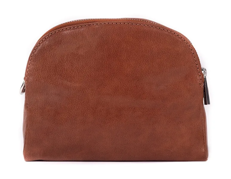 Women's leather crossbody bag 12 Cognac