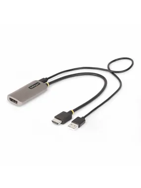 StarTech.com 1 pēdas (30 cm) HDMI–DisplayPort adaptera kabelis, 8K 60 Hz, aktīvs HDMI 2.1–DP 1.4 video pārveidotājs, USB kopne ar barošanu ar komplektā iekļauto kabeli