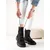 Shelovet lace-up women's black worker boots