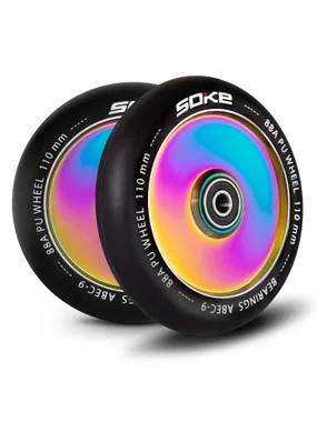 110 mm scooter wheels full rainbow 2 pcs