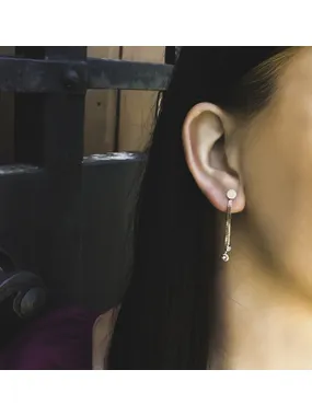 Modern silver chain earrings AGUP1864