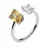 Elegant open ring Fancy Energy Yellow FEY13