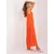 Women's orange dress with ruffles