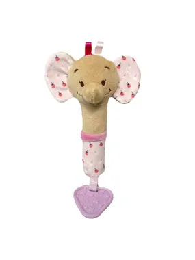 Toy with sound - pink elephant 17 cm