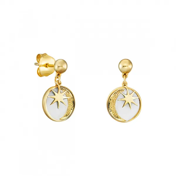 Gold-plated earrings Moon and star ERE-MOON-PE-G