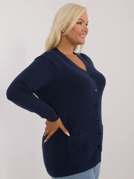 Women's navy blue plus size sweater