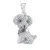 Dasty dog ​​silver pendant with clear Brilliance Zirconia MW13766P