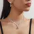 Women's Jewelry Set With Red Zircons Drop (Neckleca, Bracelet, Earrings)