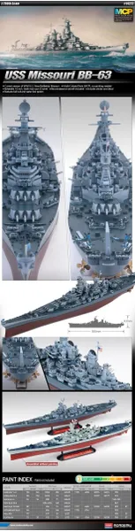 ACADEMY BB-63 USS Missou ri 1:700