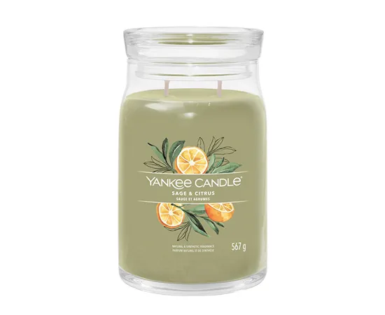 Aromatic candle Signature large glass Sage & Citrus 567 g