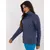 Women's dark blue turtleneck sweater