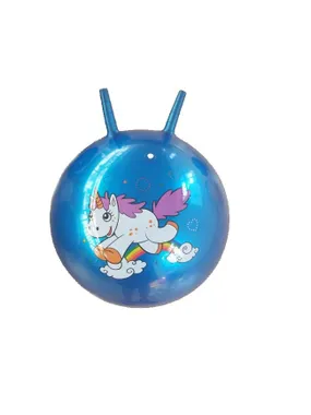 Jumping ball with unicorn horns