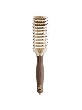 Expert Style Vent hairbrush with Gold&Brown nylon bristles