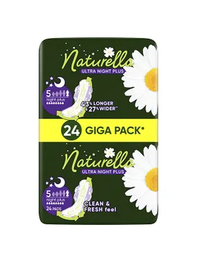 Ultra Night plus sanitary napkins for women 24 pcs