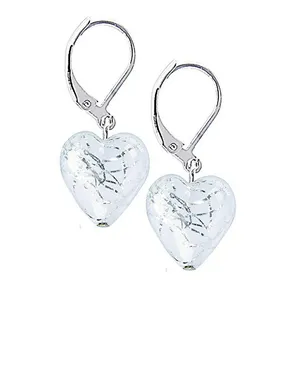 Elegant Pearl Symphony earrings with pure silver in Lampglas ELH2 pearls