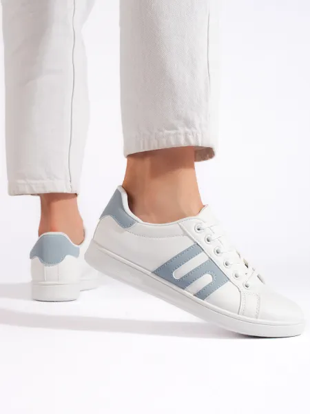 White and blue women's sneakers