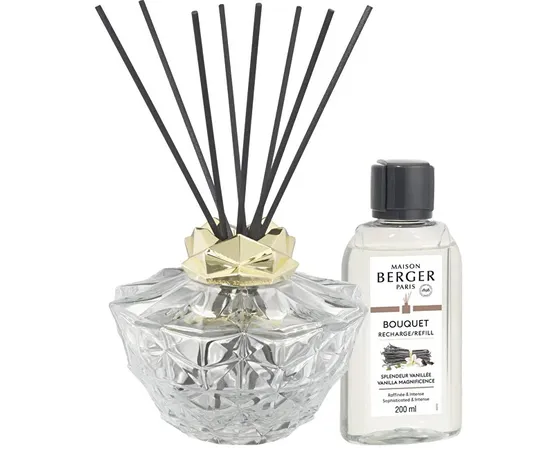 Gift set aroma diffuser Kali transparent + refill Magnificent Vanilla 200 ml