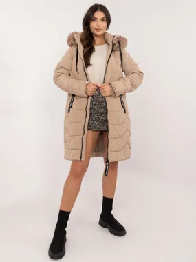 Women's beige winter jacket
