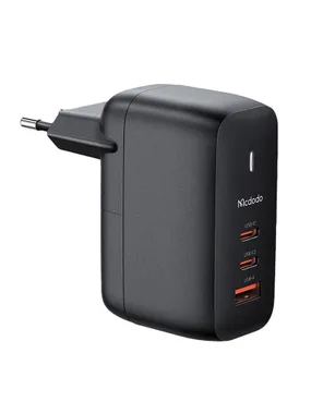 GaN 65W charger Mcdodo CH-0291 2x USB-C, USB-A (black)