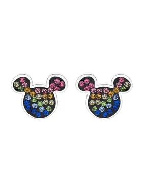 Playful silver earrings studs Mickey Mouse E902878RRML-B