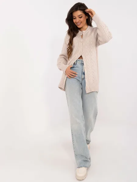 Women's beige cardigan