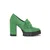 Green women's high heel shoes