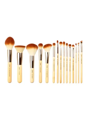 Mature Peeled Bamboo Makeup Brush set of bamboo face makeup brushes T140 15pcs.