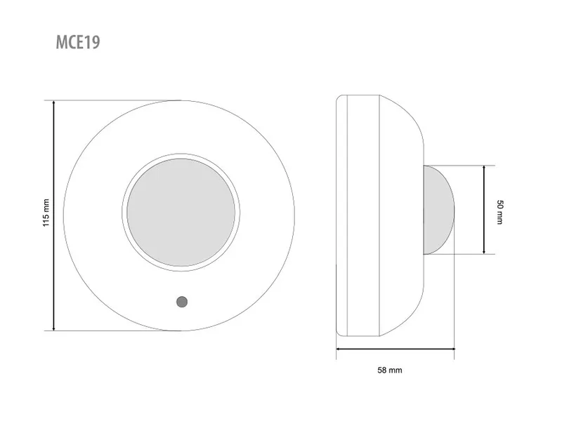 The motion sensor pir MCE19 ceiling Maclean