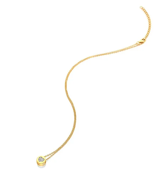 Jac Jossa Soul Gold Plated Diamond and Topaz Necklace DP918(Chain, Pendant)