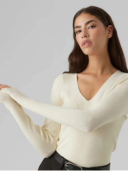 Women's sweater VMEVIE 10291652 Birch