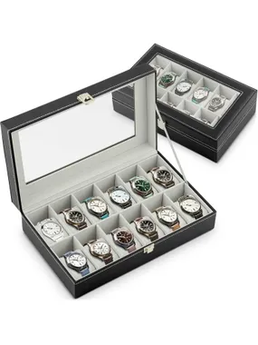 Casket for 12 Massido MS-710 watches black and beige