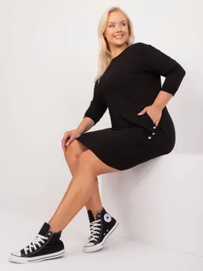 Women's black plus size dress