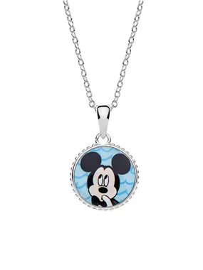 Mickey Mouse silver necklace CS00017SL-P.CS (chain, pendant)
