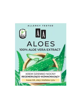 Aloe 100% Aloe Vera Extract regenerating and strengthening day and night cream 50ml