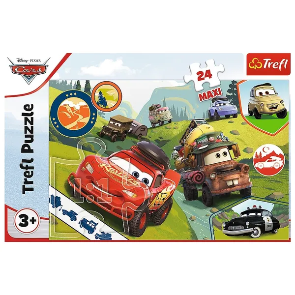 Puzzle 24 elements Maxi Happy Cars 3