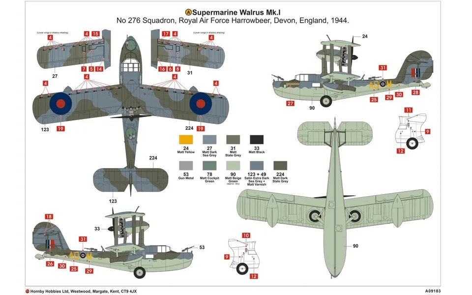 Plastic model Supermarine Walrus Mk.I