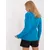 Women's blue cable knit sweater