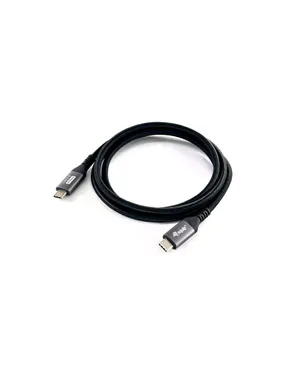 Aprīkojiet USB 4 Gen 3 C–C kabeli, M/M, 2,0 m, PD3.1 240 W, 8K/60Hz, 40 Gbps, melns