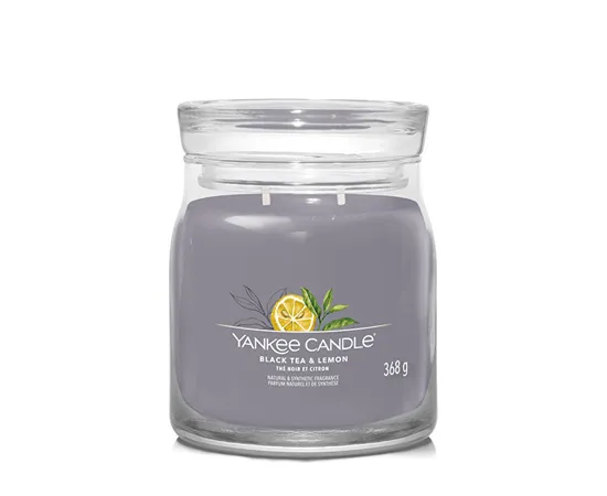 Aromatic candle Signature glass medium Black Tea & Lemon 368 g